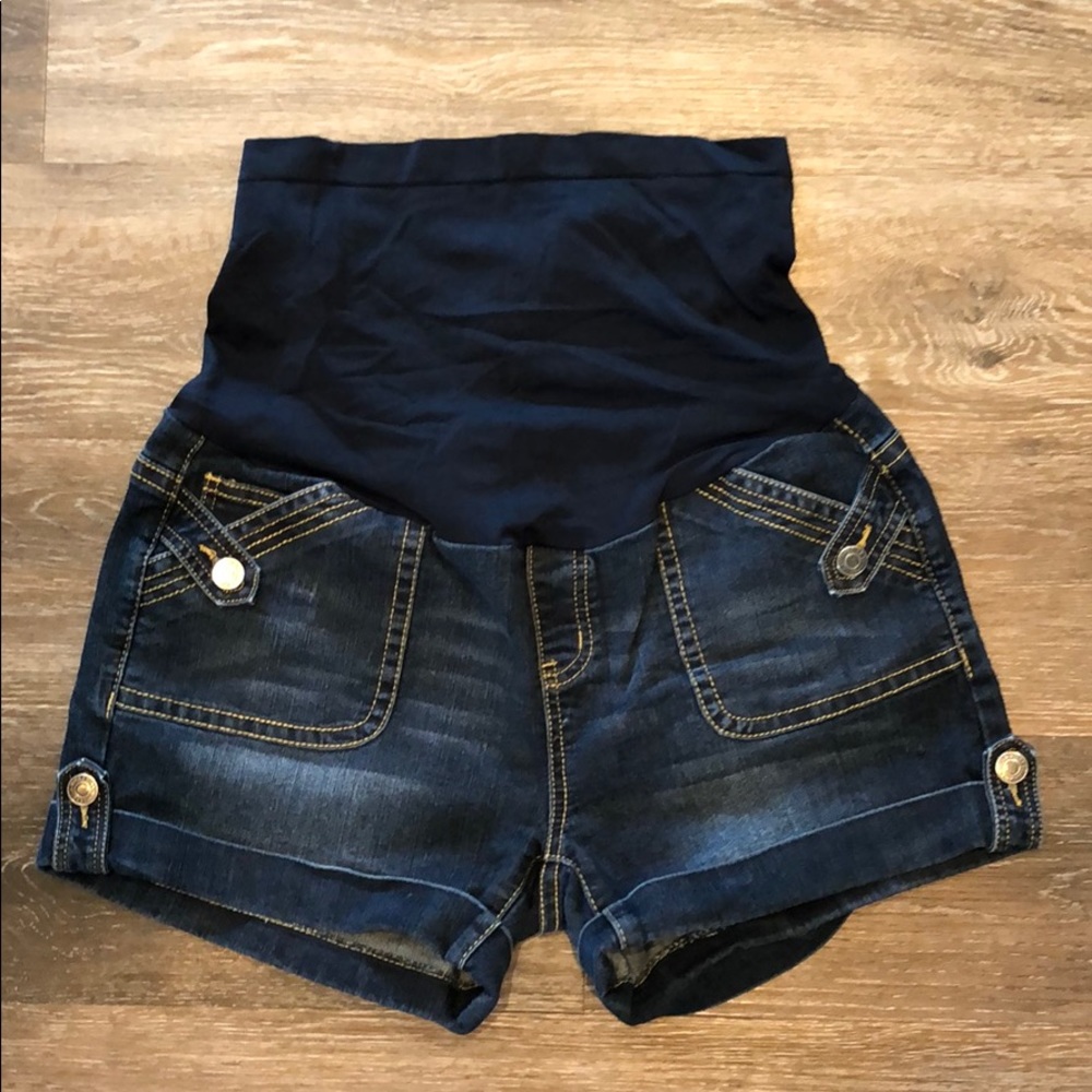 Denim Maternity Shorts